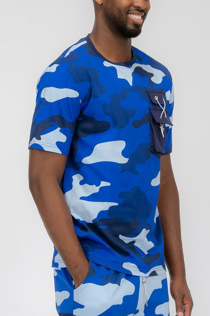 Weiv Men's Full Camo Short Sleeve T-shirt