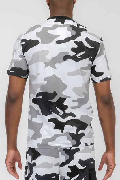 Men's Full Camo Short Sleeve T-shirt