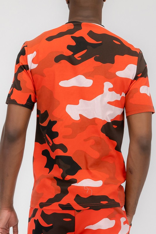 Weiv Men's Full Camo Short Sleeve T-shirt