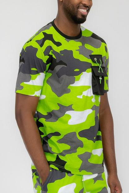 Weiv Men's Full Camo Short Sleeve T-shirt