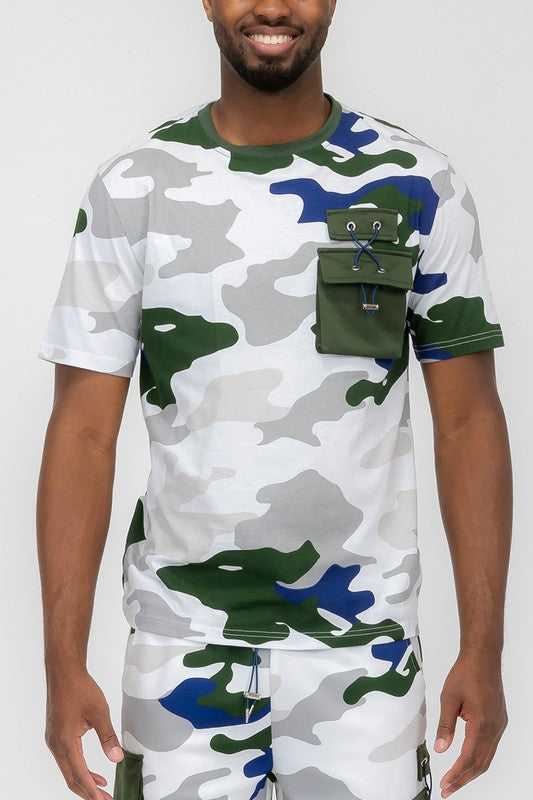 Weiv Men's Full Camo Short Sleeve T-shirt