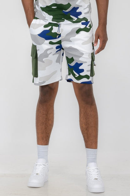 Weiv Men's Full Camo Sweat Shorts