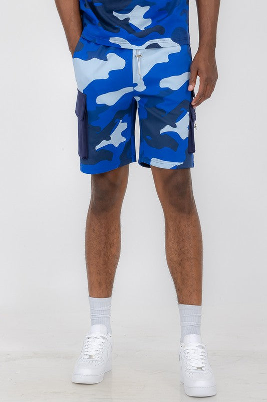 Weiv Men's Full Camo Sweat Shorts