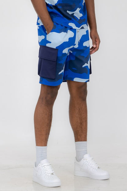 Weiv Men's Full Camo Sweat Shorts