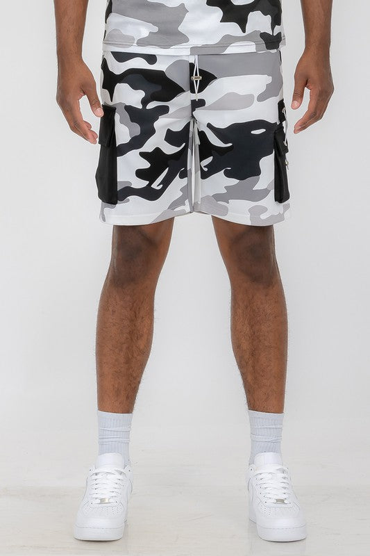 Weiv Men's Full Camo Sweat Shorts