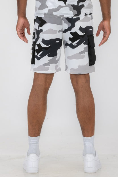 Weiv Men's Full Camo Sweat Shorts