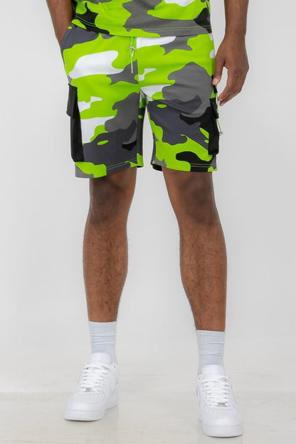 Weiv Men's Full Camo Sweat Shorts