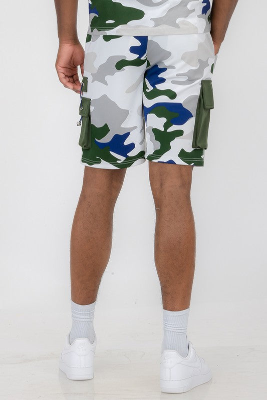 Weiv Men's Full Camo Sweat Shorts