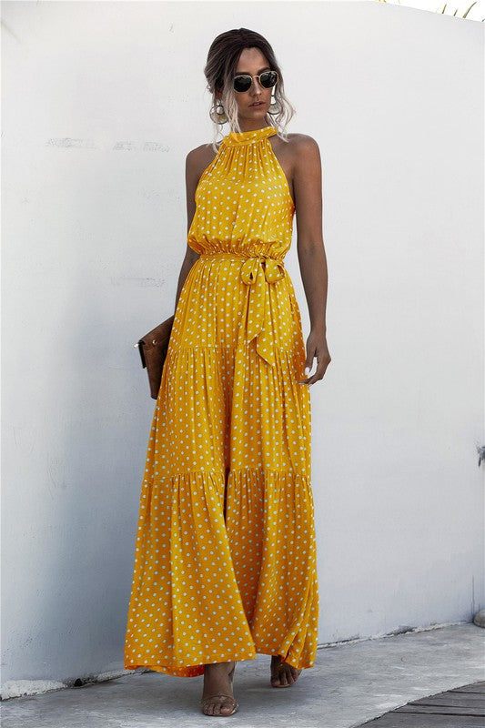 Polka Dot Maxi Dress