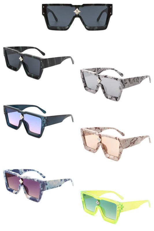 Square Oversize Retro Modern Fashion Sunglasses