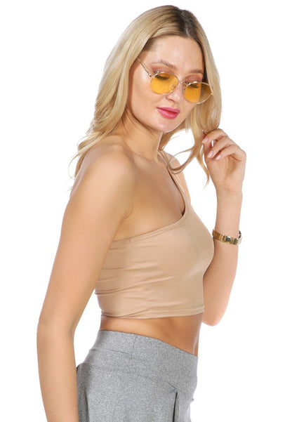 One Shoulder Knitted Crop Top