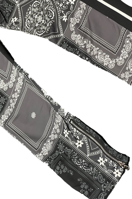 Weiv Men's Paisley Bandana Print Track Pants