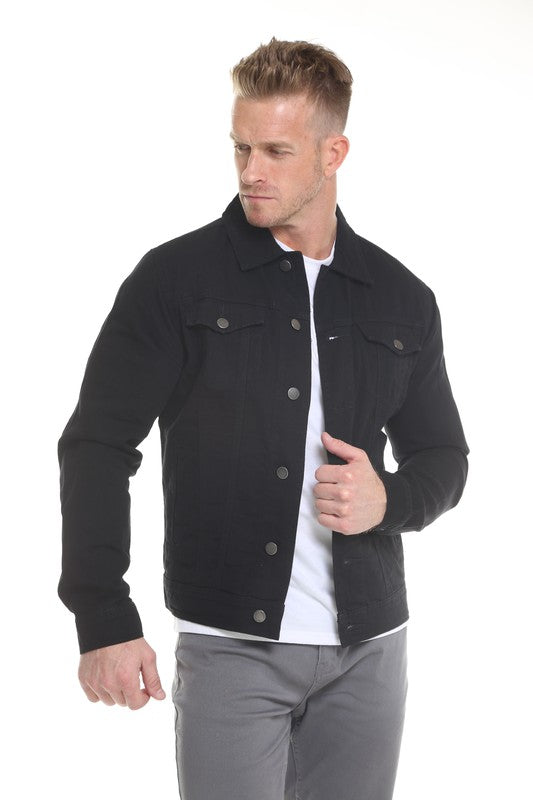 Men's Denim Jacket - Black Blue Age