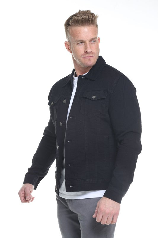 Men's Denim Jacket - Black Blue Age