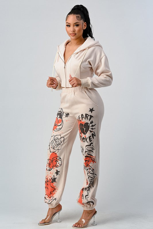 Athina Casual Jacket and Pants Set