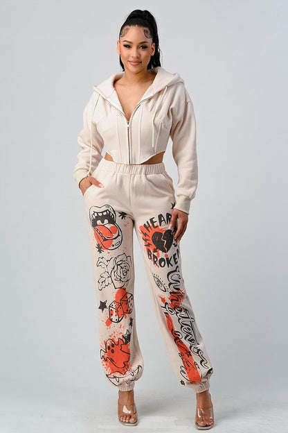 Athina Casual Jacket and Pants Set