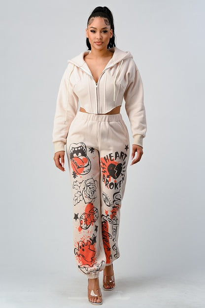 Athina Casual Jacket and Pants Set