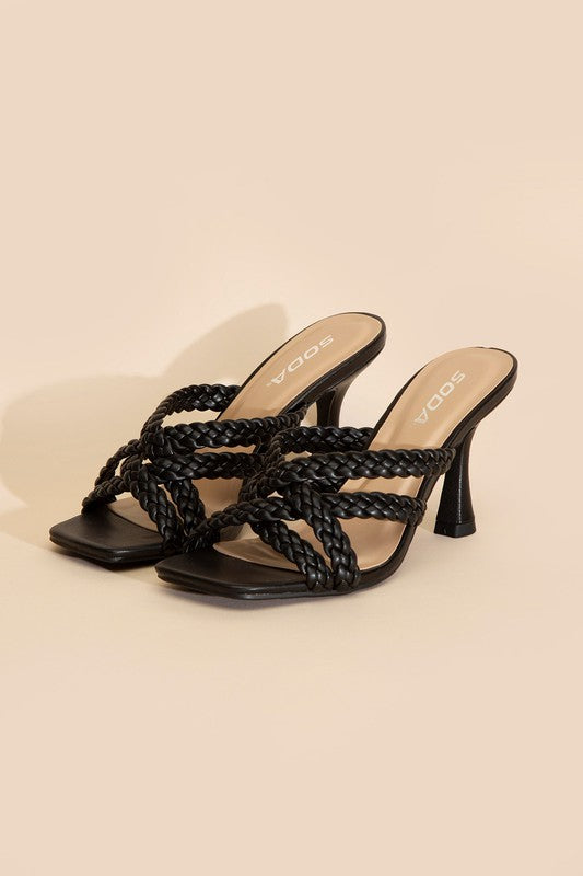 KELLAN-S Double Cross Braided Heels Fortune Dynamic