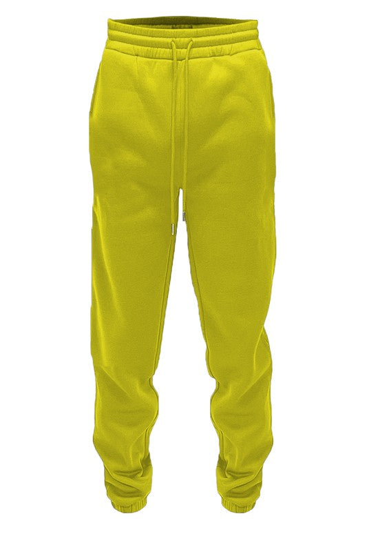 Men's Solid Cotton Jogger Sweatpants