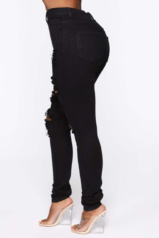 Skinny Denim Jeans- Black