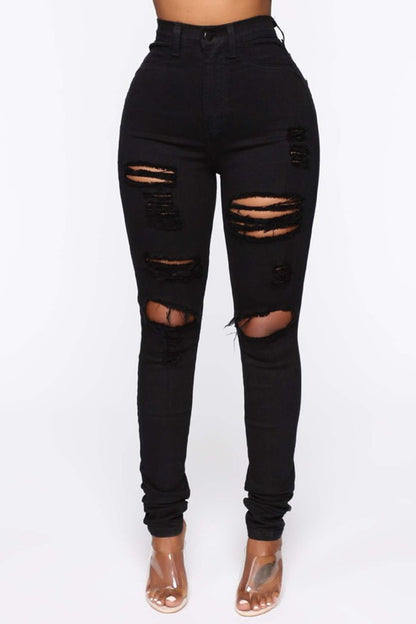 Skinny Denim Jeans- Black