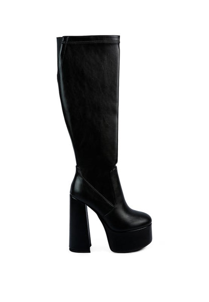 Coraline High Block Heeled Calf Boots