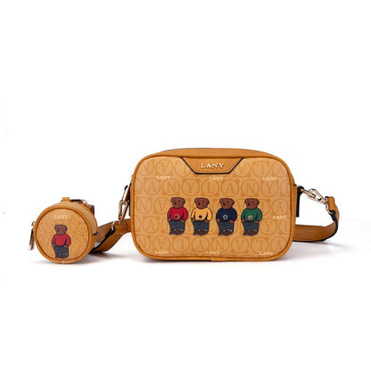 LANY Bear Monogram Crossbody & Pouch Bag Set