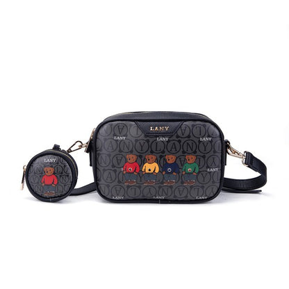 LANY Bear Monogram Crossbody & Pouch Bag Set