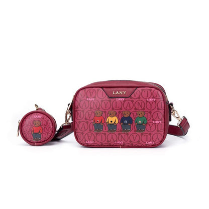 LANY Bear Monogram Crossbody & Pouch Bag Set