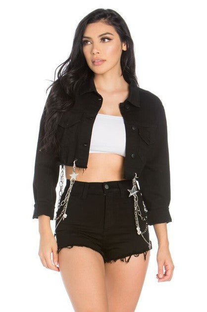 Cropped Chain Jacket