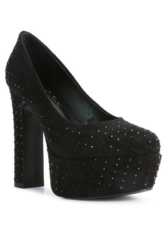 Poppins Glinting Platform High Pumps