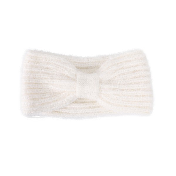 RIBBED BOW WINTER HEADBAND