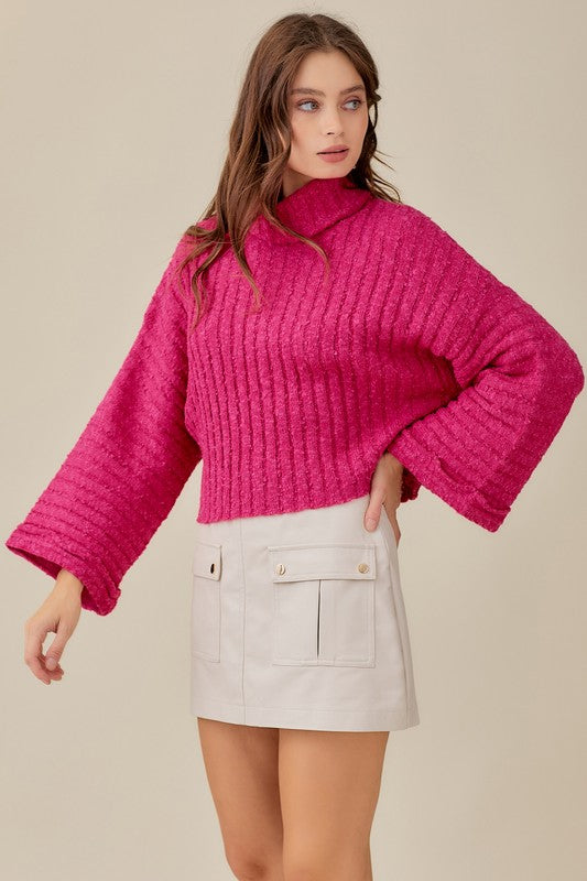 Loose Sleeve Turtleneck Sweater