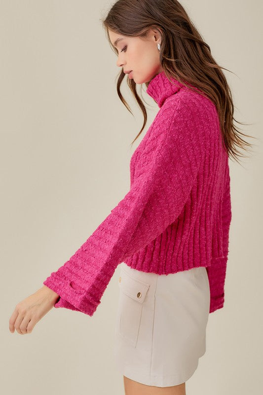 Loose Sleeve Turtleneck Sweater