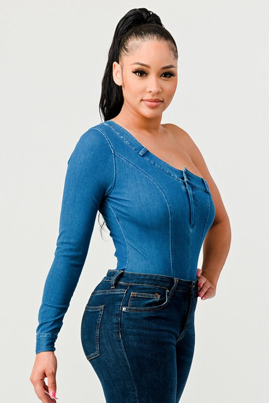 Athina Denim Bodysuit Athina