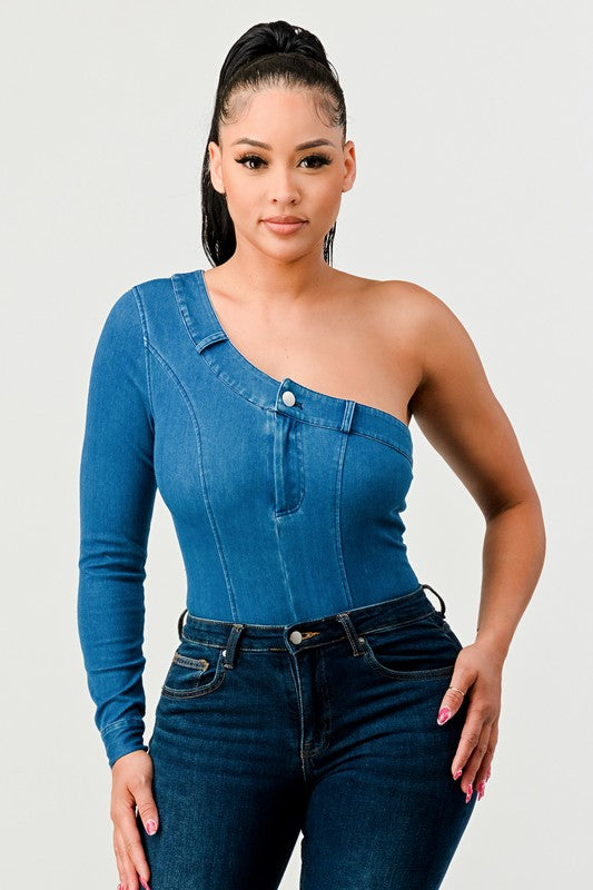 Athina Denim Bodysuit Athina