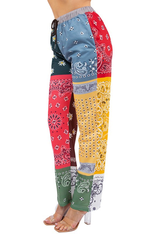 Bandana Print Sweatpants