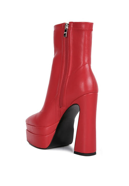 Dextra High Platform Ankle Boots