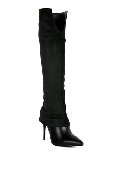 Fifido High Heeled Fold-Over Knee Boots