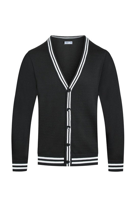 Men's Two Stripe Cardigan