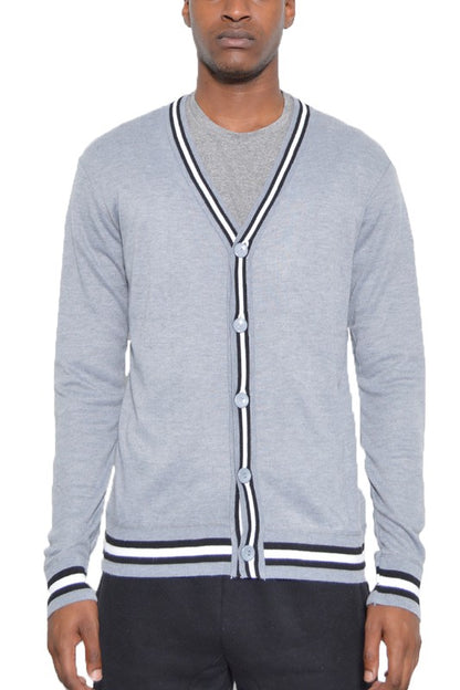 Men's Two Stripe Cardigan