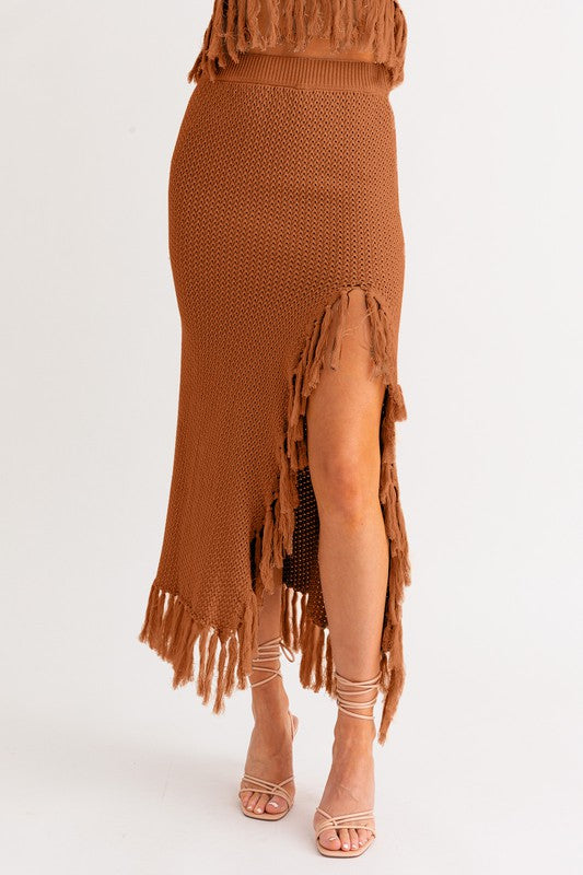 Tassel  Detail Midi Skirt