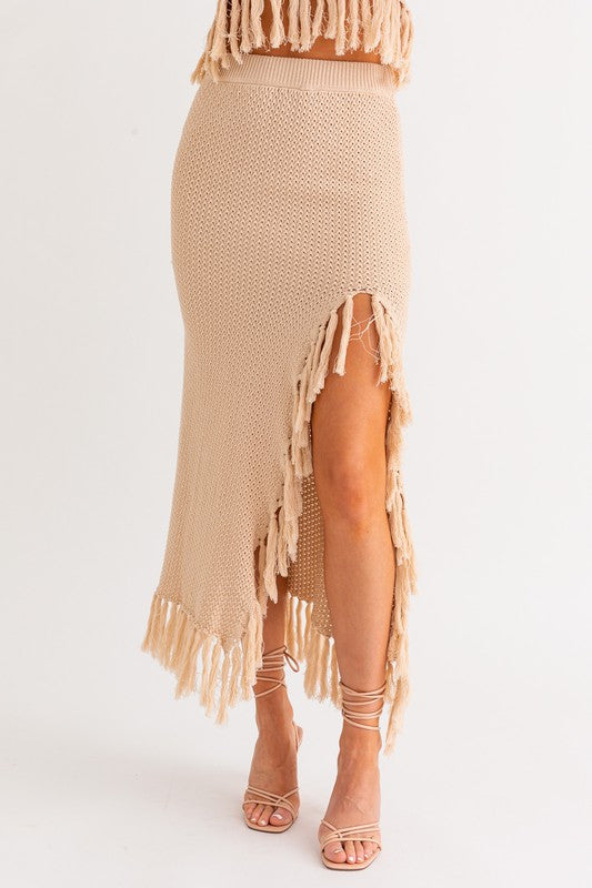 Tassel  Detail Midi Skirt