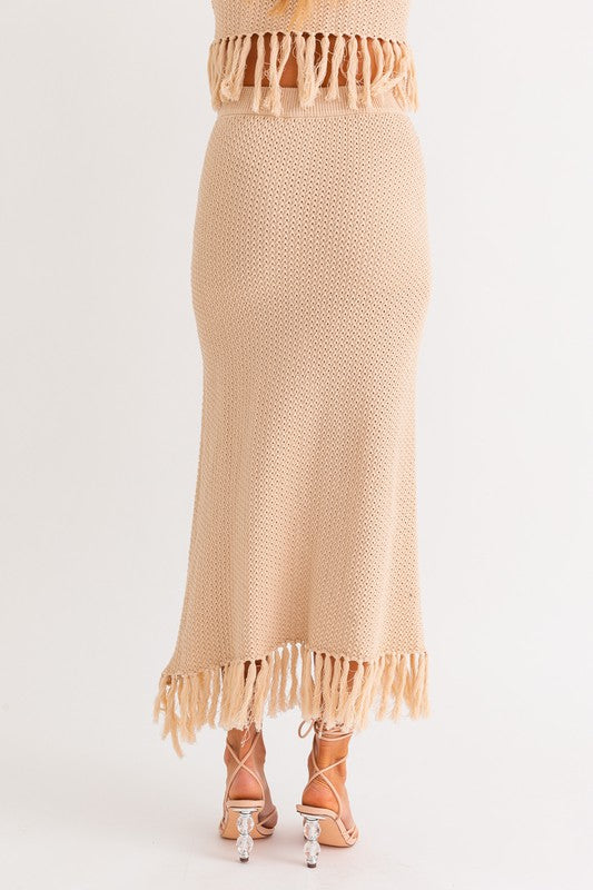 Tassel  Detail Midi Skirt