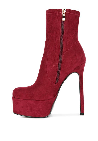 Clubbing High Heeled Microfiber Ankle Boot