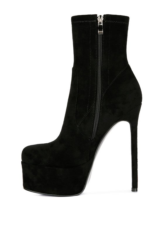 Clubbing High Heeled Microfiber Ankle Boot