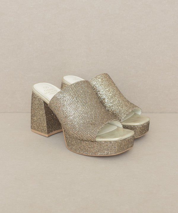 OASIS SOCIETY Crystal - Sparkling Platform Slide KKE Originals