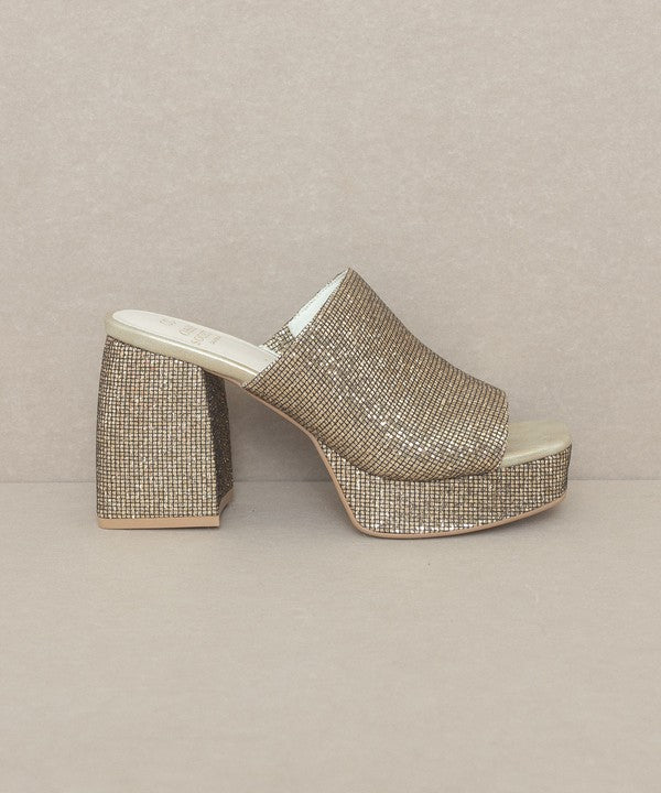 OASIS SOCIETY Crystal - Sparkling Platform Slide KKE Originals