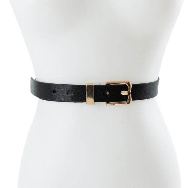 PU Leather Square Buckle Fashion Belt