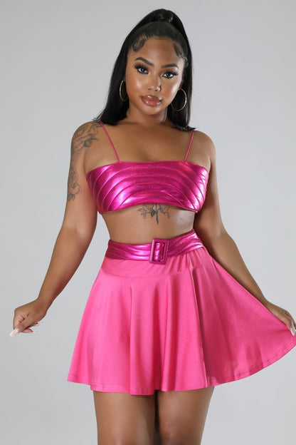 Retro Disco Skirt Set